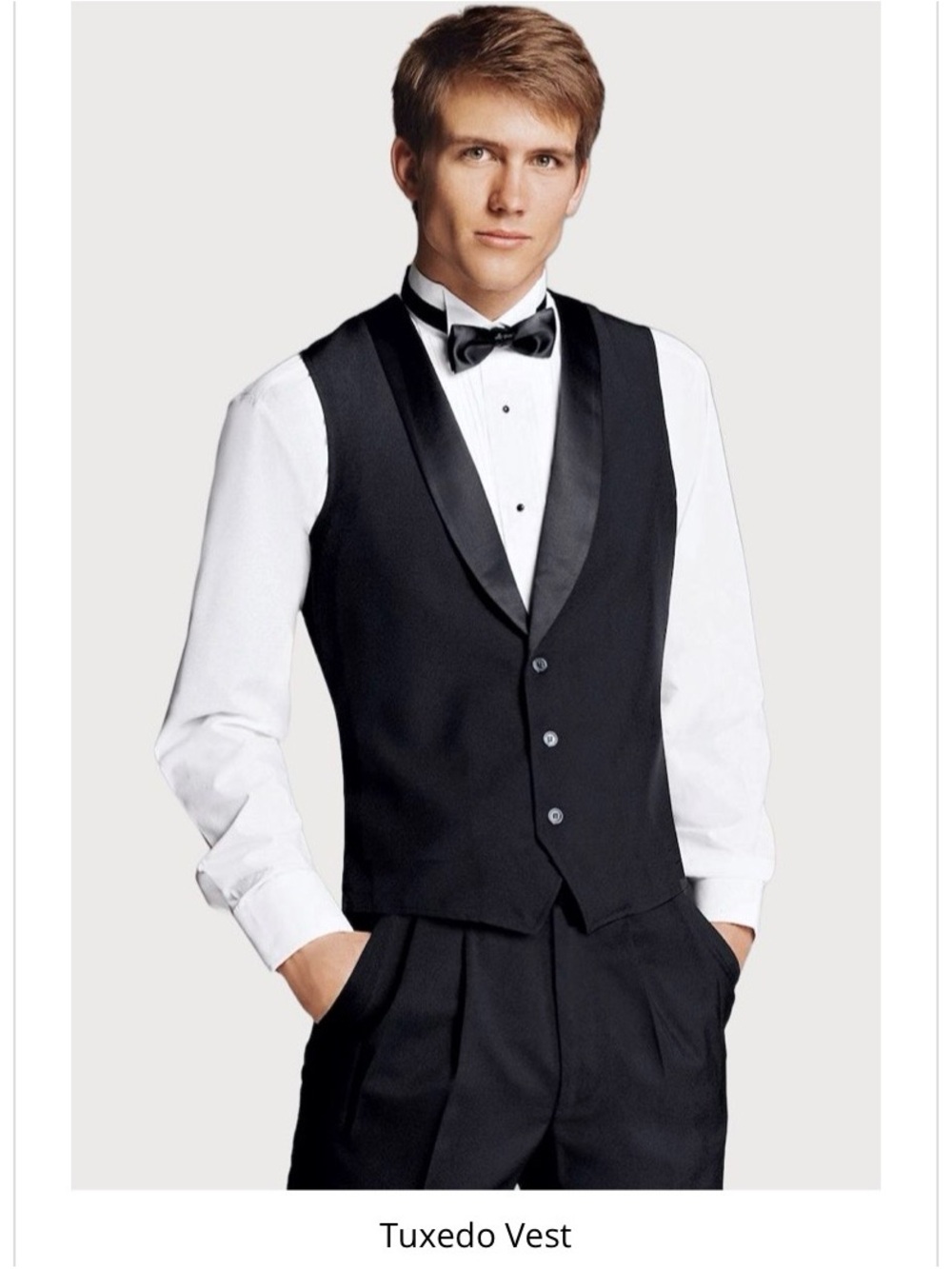 Stage Accents Men's Tuxedo Vest (SKU
8471) in a size XL.